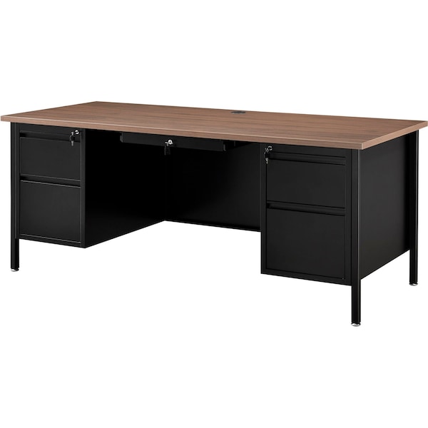 Interion By Global Industrial Teacher's Desk, 30 in D X 30-1/2 in H, 72 in W X 695633WN - main